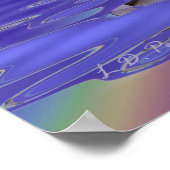 Delphine und Regenbogen Poster (Ecke)