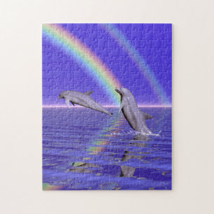 Delphine und Regenbogen Puzzle