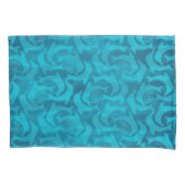 Delphine und Rippel Türkis Blaue Pillowcases Kissenbezug (Vorderseite-Links)