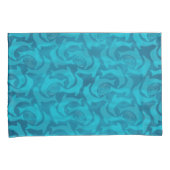 Delphine und Rippel Türkis Blaue Pillowcases Kissenbezug (Vorderseite-Rechts)