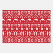 Delphine und Seepferde Weihnachten Gemustert Geschenkpapier Set (Vorderseite 3)