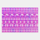 Delphine und Seepferde Weihnachten Gemustert Geschenkpapier Set (Vorderseite 2)