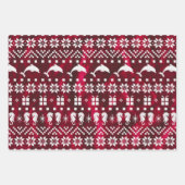Delphine und Seepferde Weihnachten Gemustert Geschenkpapier Set (Vorderseite)