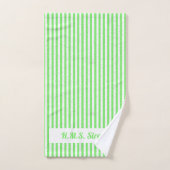 Delphine und Segelboote, grün weiß Badhandtuch Set (Handtuch)