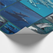 Delphine und Wal-Collage Geschenkpapier (Ecke)