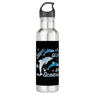 Delphine / Unsere Ozeane Gerettet Edelstahlflasche