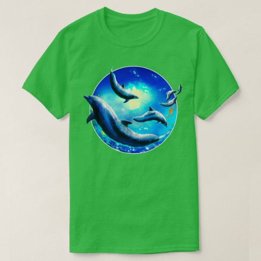 Delphine unter Wasser 3 T-Shirt (Design vorne)