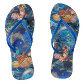 Delphine unter Wasser Badesandalen (Fußbett)