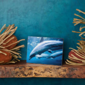 Delphine unter Wasser Fotoplatte (Seite)