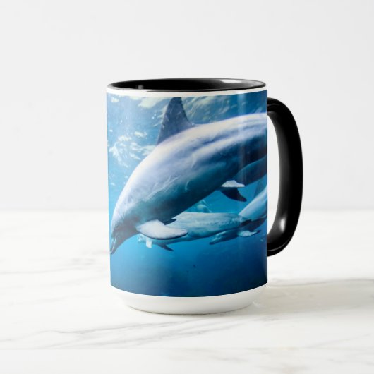 Delphine Unterwasser Tasse (VorderseiteRechts)