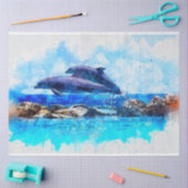 Delphine Wasserfarbe Art Decoupage Tissue Seidenpapier (Basteln)