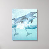 Delphine: Wasserfarbe Leinwanddruck (Vorderseite)