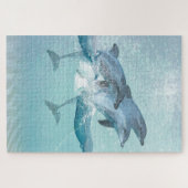 Delphine: Wasserfarbe Puzzle (Horizontal)