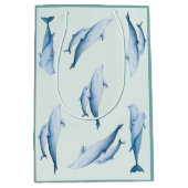 Delphine Wasserfarbmuster Mittlere Geschenktüte (Vorderseite)