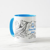 "Delphine Wecker-Tasse der Holzkohlen-II" Tasse (Vorderseite Links)