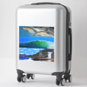 Delphine, Wellen, Victoria Beach so Laguna Turm Aufkleber (Koffer)