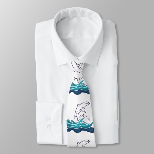 Delphine zeichnend Krawatte (Gebunden)