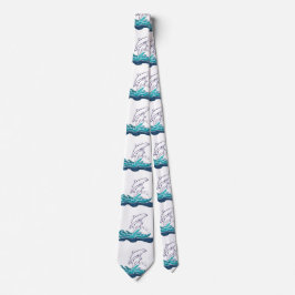 Delphine zeichnend Krawatte