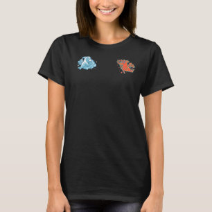 Delphinengel und Teufel sitzen auf der Schulter n T-Shirt
