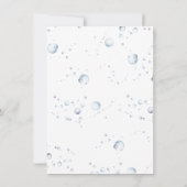 Delphinfarbe oder blaue Geschlechtsmeldung Einladung (Rückseite)