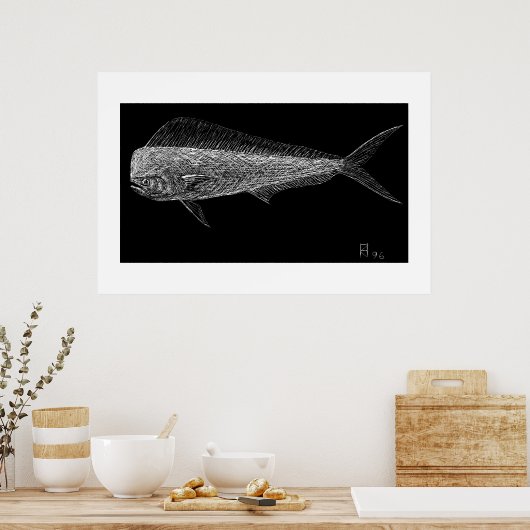 Delphinfisch Poster (Küche)