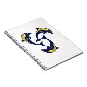 Delphinflotte-Silhouette Notizblock (Rechte Seite)