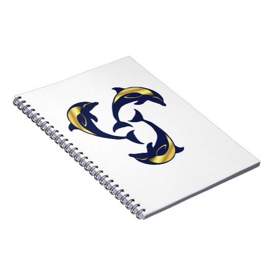 Delphinflotte-Silhouette Notizblock (Rechte Seite)