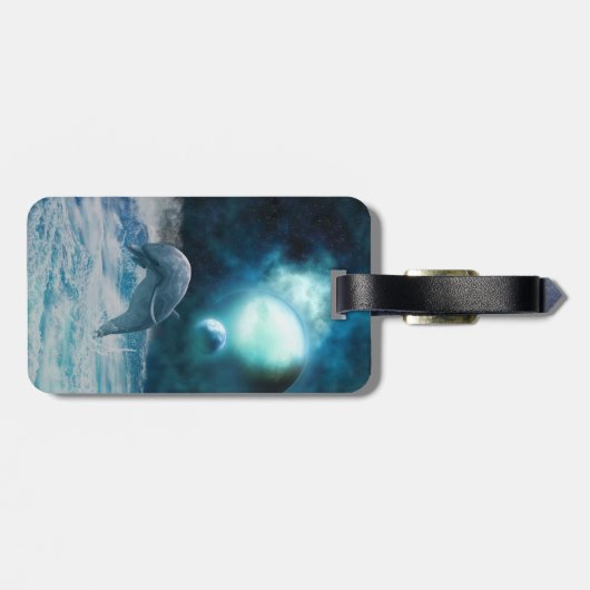 Delphinfreiheit Gepäckanhänger (Rückseite horizontal)