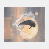 Delphinherausspringen eines Herzens gemacht vom Fleecedecke (Vorderseite (Horizontal))