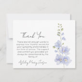 Delphinium | Beileids-Dankeskarten  Dankeskarte (Vorderseite)