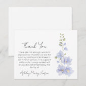 Delphinium | Beileids-Dankeskarten  Dankeskarte (Vorne/Hinten)