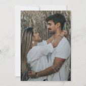 Delphinium bemalte Blaue Blume Foto Hochzeit Save The Date (Rückseite)