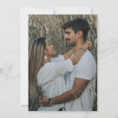 Delphinium bemalte Blaue Blume Foto Hochzeit Save The Date (Rückseite)