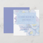 Delphinium Blaue Hochzeit Save The Date (Vorne/Hinten)
