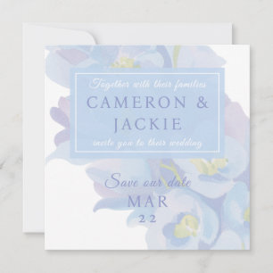 Delphinium Blaue Hochzeit Save The Date