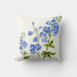Delphinium blue Fine Art Blumenkissen Kissen