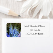 Delphinium Blue Rustic Floral Rücksendeadresse (Insitu)