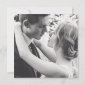 Delphinium Blume Blauen Wasserfarben Hochzeit Einladung (Rückseite)