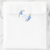 Delphinium Blume Blauen Wasserfarben Hochzeit Runder Aufkleber (Tasche)