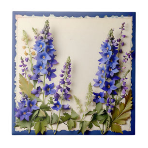 Delphinium-Blume Fliese
