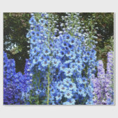 Delphinium Blume Gartengarten Geschenkpapier (Flach)