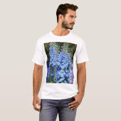 Delphinium Blume Gartengarten T-Shirt (Vorne ganz)