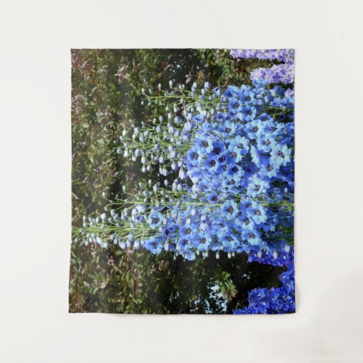 Delphinium Blume Gartengarten Wandteppich (Vorderseite)