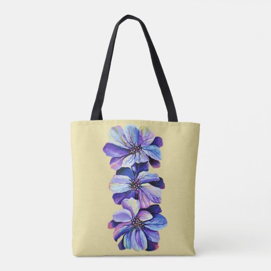 Delphinium-Blume Lässig Chic Fashion Tasche (Rückseite)