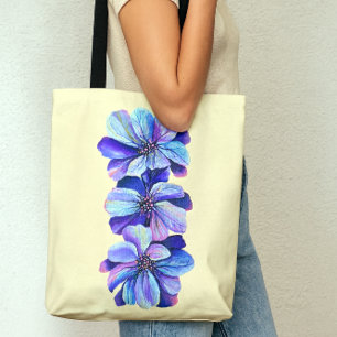 Delphinium-Blume Lässig Chic Fashion Tasche