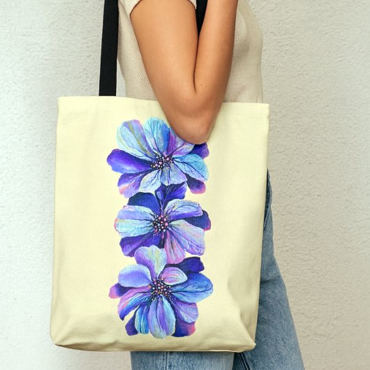 Delphinium-Blume Lässig Chic Fashion Tasche