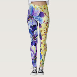 Delphinium-Blume Leggings