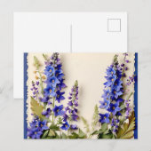 Delphinium-Blume Postkarte (Vorne/Hinten)