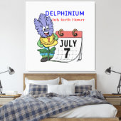 Delphinium - Blume zur Geburt für Juli Leinwanddruck (Insitu (Schlafzimmer))