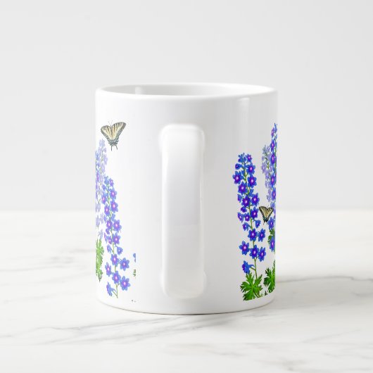 Delphinium Butterfly Garden Jumbo Mug Jumbo-Tasse (Rückseite)